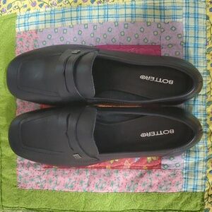 brand new made in brazil bottero black leather unlined loafer. women's us 8